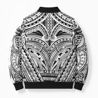 Polynesian Tattoo Inspired Cosplay Costume Bomber Puffer Jacket Tribal Warrior White LT05 - Polynesian Pride