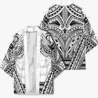 Polynesian Tattoo Inspired Cosplay Costume Kimono Tribal Warrior White LT05 - Polynesian Pride