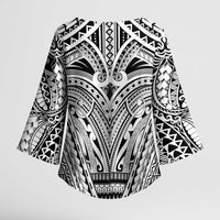 Polynesian Tattoo Inspired Cosplay Costume Kimono Sleeve Blouse Tribal Warrior White LT05 - Polynesian Pride