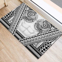 Polynesian Tattoo Inspired Cosplay Costume Rubber Doormat Tribal Warrior White LT05 - Polynesian Pride
