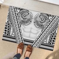 Polynesian Tattoo Inspired Cosplay Costume Rubber Doormat Tribal Warrior White LT05 - Polynesian Pride
