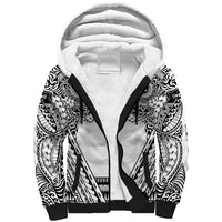 Polynesian Tattoo Inspired Cosplay Costume Sherpa Hoodie Tribal Warrior White LT05 Unisex White - Polynesian Pride