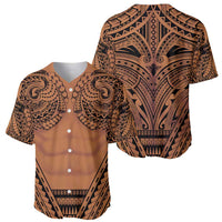 Polynesian Tattoo Inspired Cosplay Costume Baseball Jersey Tribal Warrior - Polynesian Pride