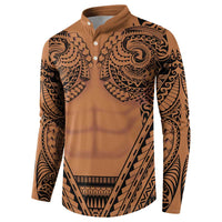 Polynesian Tattoo Inspired Cosplay Costume Button Sweatshirt Tribal Warrior LT05 - Polynesian Pride