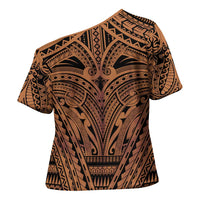 Polynesian Tattoo Inspired Cosplay Costume Cross Shoulder Shirt Tribal Warrior LT05 - Polynesian Pride