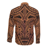 Polynesian Tattoo Inspired Cosplay Costume Long Sleeve Button Shirt Tribal Warrior LT05 - Polynesian Pride