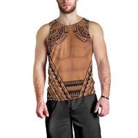 Polynesian Tattoo Inspired Cosplay Costume Men Tank Top Tribal Warrior LT05 - Polynesian Pride