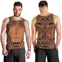 Polynesian Tattoo Inspired Cosplay Costume Men Tank Top Tribal Warrior LT05 - Polynesian Pride