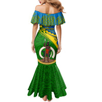 Malampa Day Mermaid Dress Sand Drawing Vanuatuan Pattern LT05 - Polynesian Pride