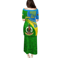 Personalized Malampa Day Family Matching Puletasi Dress and Hawaiian Shirt Sand Drawing Vanuatuan Pattern LT05 - Polynesian Pride