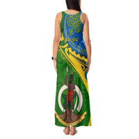 Personalized Malampa Day Tank Maxi Dress Sand Drawing Vanuatuan Pattern LT05 - Polynesian Pride
