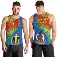 Tafea Day Men Tank Top Sand Drawing Vanuatuan Pattern LT05 - Polynesian Pride