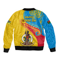 Torba Day Sleeve Zip Bomber Jacket Sand Drawing Vanuatuan Pattern LT05 - Polynesian Pride