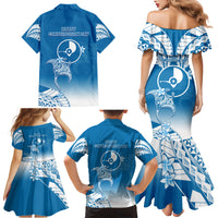 FSM Yap Constitution Day Family Matching Mermaid Dress and Hawaiian Shirt Polynesian Batoids LT05 - Polynesian Pride
