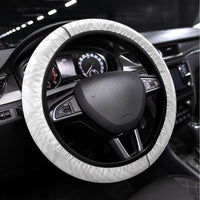 Kiribati Human Rights Day Steering Wheel Cover Polynesian Style LT05 Universal Fit White - Polynesian Pride