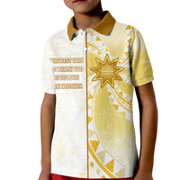 Personalised Polynesia Kid Polo Shirt Bahai Faith Symbol LT05 Kid Yellow - Polynesian Pride