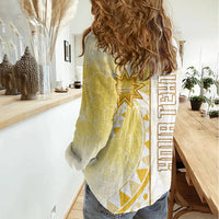 Personalised Polynesia Women Casual Shirt Bahai Faith Symbol LT05 - Polynesian Pride