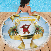 Fiji Christmas Beach Blanket Snow Globe With Fijian Santa LT05 - Polynesian Pride