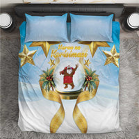 Fiji Christmas Bedding Set Snow Globe With Fijian Santa LT05