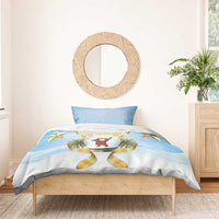 Fiji Christmas Bedding Set Snow Globe With Fijian Santa LT05