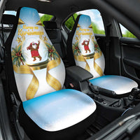 Fiji Christmas Car Seat Cover Snow Globe With Fijian Santa LT05