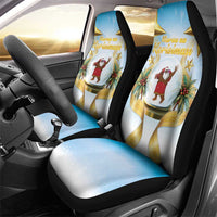 Fiji Christmas Car Seat Cover Snow Globe With Fijian Santa LT05
