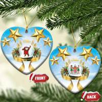 Fiji Christmas Ceramic Ornament Snow Globe With Fijian Santa - Polynesian Pride