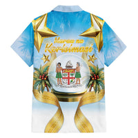 Fiji Christmas Family Matching Off Shoulder Maxi Dress and Hawaiian Shirt Snow Globe With Fijian Santa LT05
