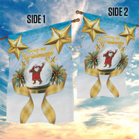 Fiji Christmas Garden Flag Snow Globe With Fijian Santa LT05