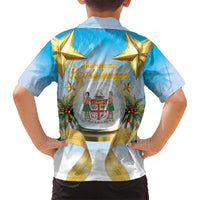 Fiji Christmas Kid Hawaiian Shirt Snow Globe With Fijian Santa LT05