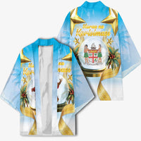 Fiji Christmas Kimono Snow Globe With Fijian Santa LT05