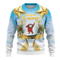 Fiji Christmas Ugly Christmas Sweater Snow Globe With Fijian Santa LT05 - Polynesian Pride