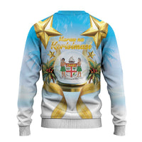 Fiji Christmas Ugly Christmas Sweater Snow Globe With Fijian Santa LT05 - Polynesian Pride
