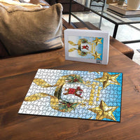 Fiji Christmas Puzzle Snow Globe With Fijian Santa LT05