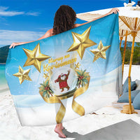 Fiji Christmas Sarong Snow Globe With Fijian Santa LT05