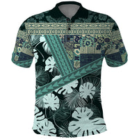 Hawaii Plant Kalo Polo Shirt Hawaiian Tapa Pattern LT05 Green - Polynesian Pride