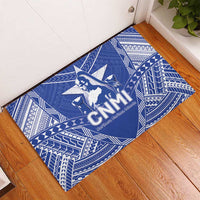 Northern Mariana Islands Rubber Doormat Chamorro Warrior Tribal Pattern LT05 - Polynesian Pride