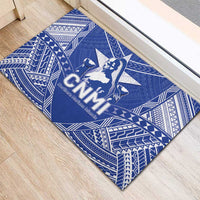 Northern Mariana Islands Rubber Doormat Chamorro Warrior Tribal Pattern LT05 - Polynesian Pride