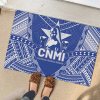 Northern Mariana Islands Rubber Doormat Chamorro Warrior Tribal Pattern LT05 - Polynesian Pride