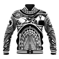 Polynesia Maui Tattoo Inspired Baseball Jacket Black Version LT05 Unisex Black - Polynesian Pride