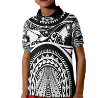 Polynesia Maui Tattoo Inspired Kid Polo Shirt Black Version