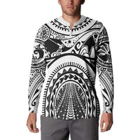 Polynesia Maui Tattoo Inspired Button Sweatshirt White Version LT05 - Polynesian Pride