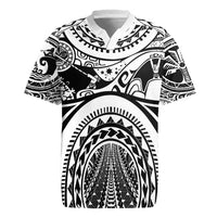 Polynesia Maui Tattoo Inspired Rugby Jersey White Version