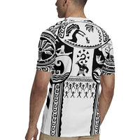 Polynesia Maui Tattoo Inspired Rugby Jersey White Version