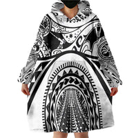 Polynesia Maui Tattoo Inspired Wearable Blanket Hoodie White Version LT05 - Polynesian Pride