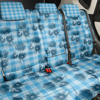 Blue Palaka Hawaii Back Car Seat Cover Hawaiian Lehua Blossoms LT05 - Polynesian Pride