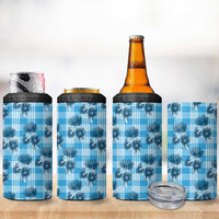 Blue Palaka Hawaii 4 in 1 Can Cooler Tumbler Hawaiian Lehua Blossoms LT05 - Polynesian Pride