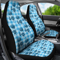 Blue Palaka Hawaii Car Seat Cover Hawaiian Lehua Blossoms LT05 - Polynesian Pride