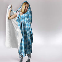 Blue Palaka Hawaii Hooded Blanket Hawaiian Lehua Blossoms LT05 - Polynesian Pride