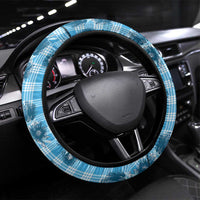 Blue Palaka Hawaii Steering Wheel Cover Hawaiian Lehua Blossoms LT05 Universal Fit Blue - Polynesian Pride